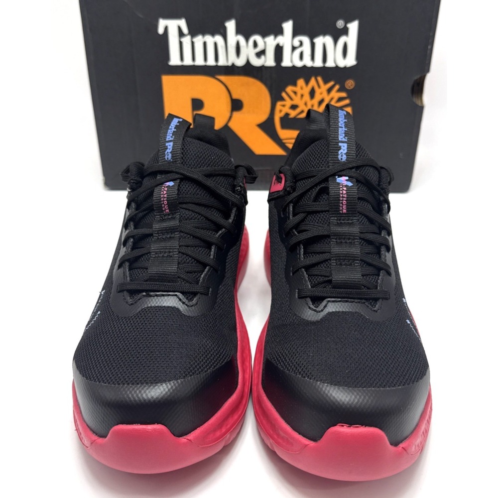 Timberland PRO Setra Knit Shoes Womens Size 6 M Black Pink Composite Safety Toe - Picture 3 of 6